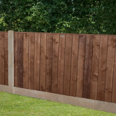 Forest Pressure Treated Closeboard Fence Panel 6ft x 4ft (1.83m x 1.22m) Brown - Pack of 4