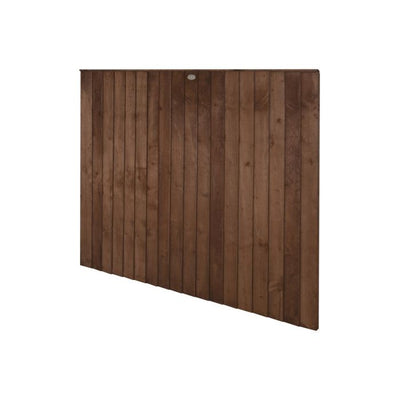 Forest Pressure Treated Closeboard Fence Panel 6ft x 5ft 6in (1.83m x 1.7m) Brown - Pack of 4
