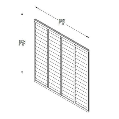 Forest Pressure Treated Superlap Fence Panel 6ft x 6ft (1.83m x 1.83m) Brown - Pack of 3
