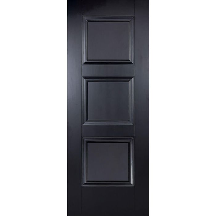 LPD Amsterdam 3P Internal Fire Door 1981 x 762mm Black Primed Plus