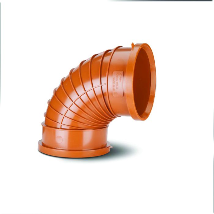 PolySewer Double Socket Bend - 150mm x 90deg - Terracotta - PS611 (Inc Seal)