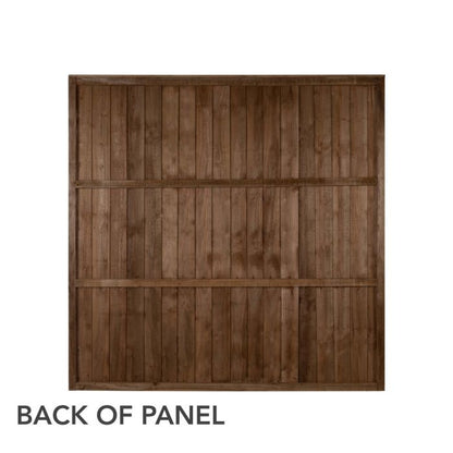 Forest Pressure Treated Closeboard Fence Panel 6ft x 6ft (1.83m x 1.83m) Brown - Pack of 5