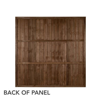 Forest Pressure Treated Closeboard Fence Panel 6ft x 6ft (1.83m x 1.83m) Brown - Pack of 3