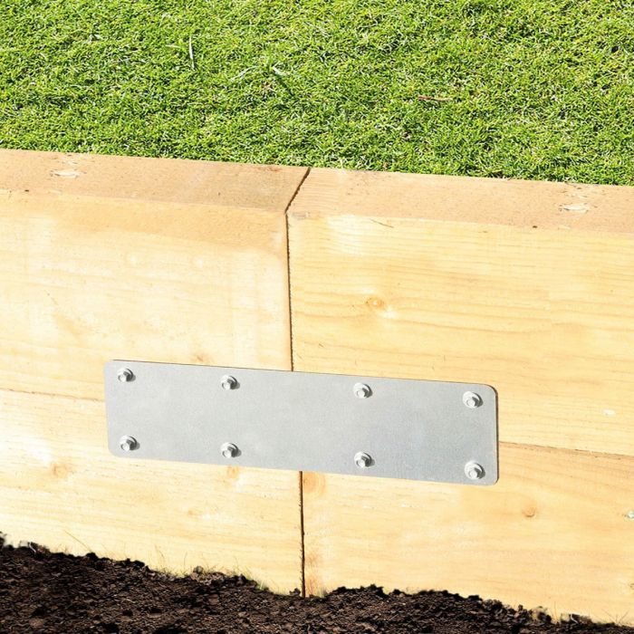 Long Internal Sleeper Support Plate (Straight/Flat) 350mm No.4719 - Pre-Galvanised
