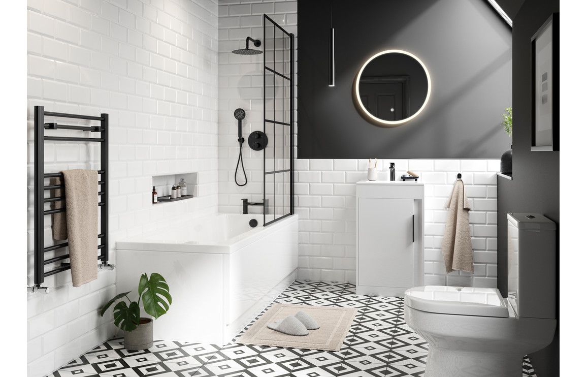 Farnham 510mm Floor Standing Unit (Basin Included) - White Gloss