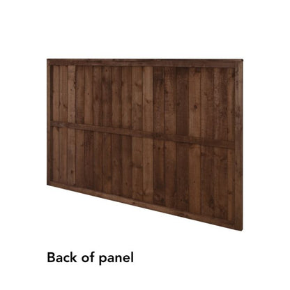 Forest Pressure Treated Closeboard Fence Panel 6ft x 4ft (1.83m x 1.22m) Brown - Pack of 4