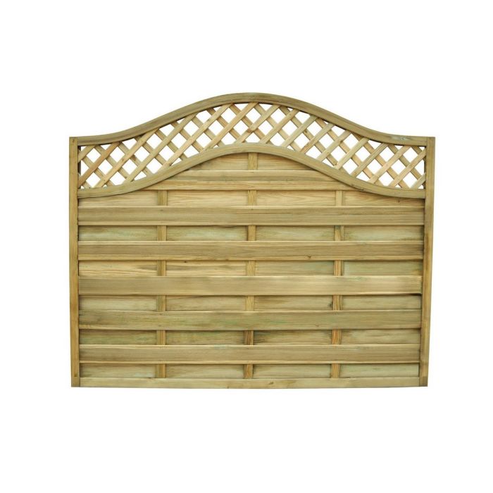 Forest Decorative Europa Prague Fence Panel 1.8m x 1.5m Treated Timber (Pack of 4)