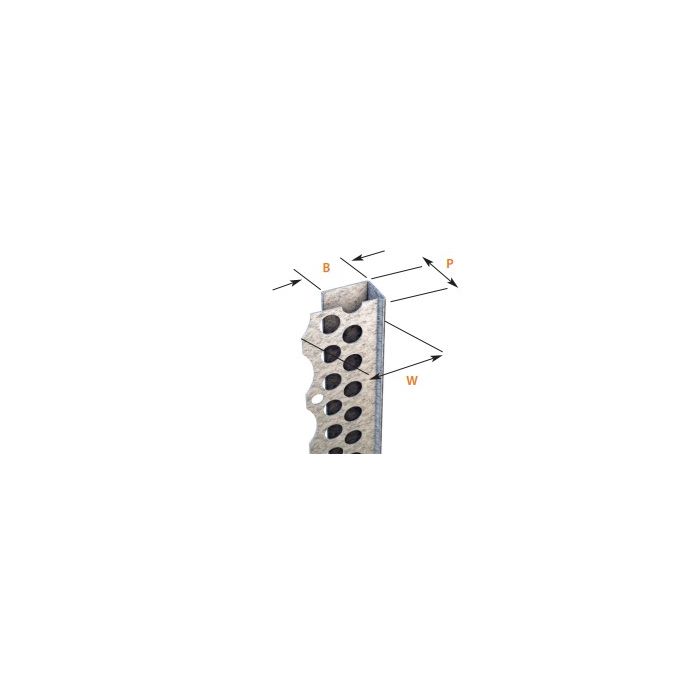 2mm Plasterboard Edging Bead - 13x25mm x 3m - Galvanised