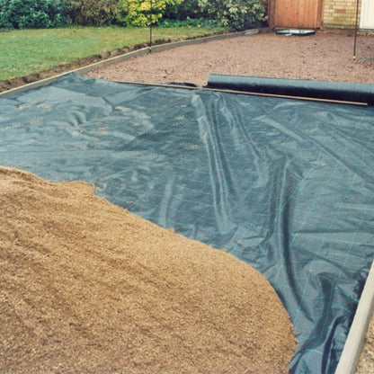 Groundcheck Extra Heavy Duty Woven Landscaping Fabric & Geotextile 4.5 x 11.1mtr Black