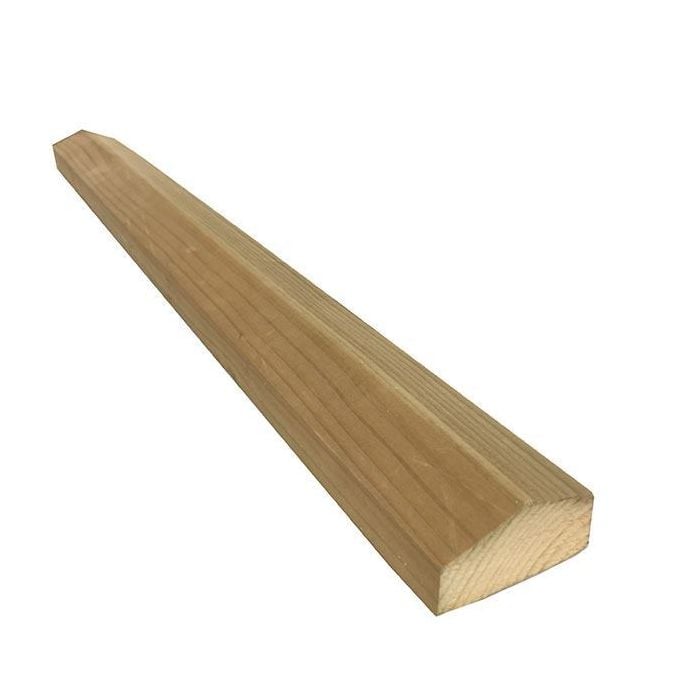 Non Rebated Treated Fence Capping 38 x 63 x 3600mm Green