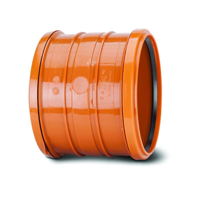 PolySewer Double Socket to EN1401 Pipe Adaptor - 150mm - Terracotta - PS689 (Inc Seal)