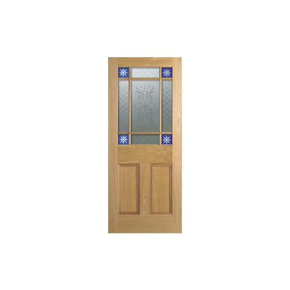 Downham Solid Core Internal Door - Unfinished & Unglazed 2032 x 813mm Oak PPDOW32OAK