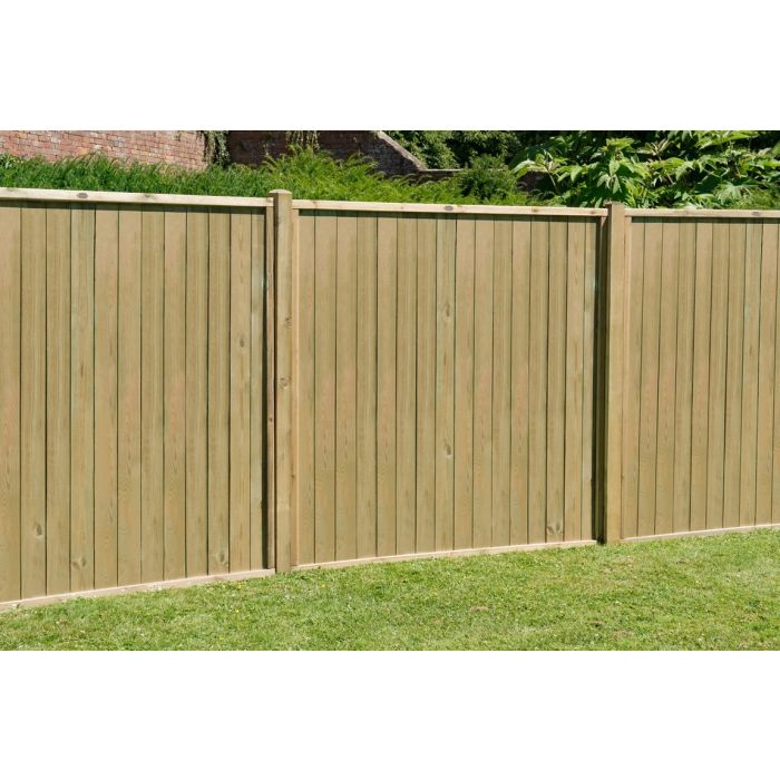 Forest Vertical T&G Fence Panel 6ft x 6ft (1.83m x 1.83m) Treated Timber (Pack of 3)