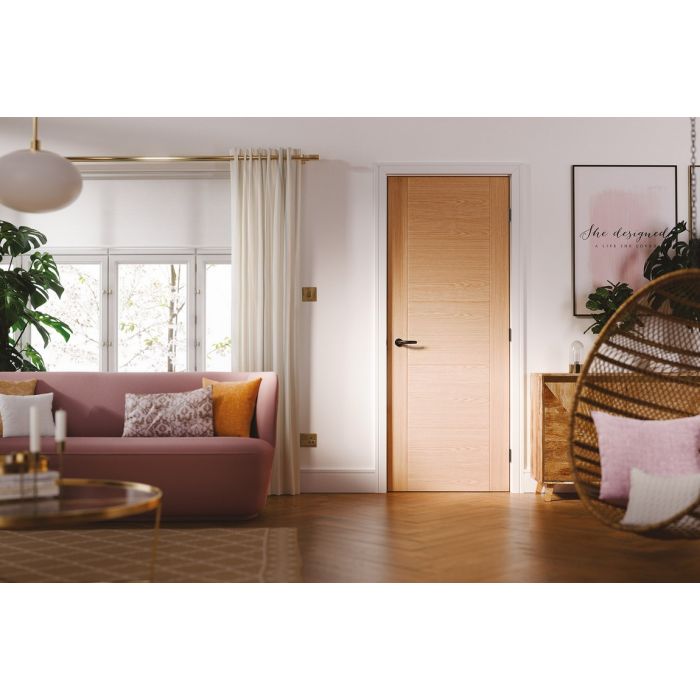 Vancouver Solid Core Internal Door - Prefinished - 2040 x 926mm Oak OVAN926