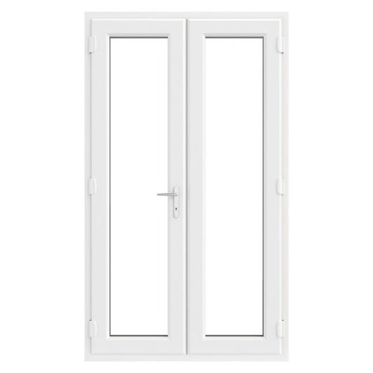 Crystal uPVC French Door (Left Hand Master) incl. 150mm Cill 1490 x 2055mm Clear - White