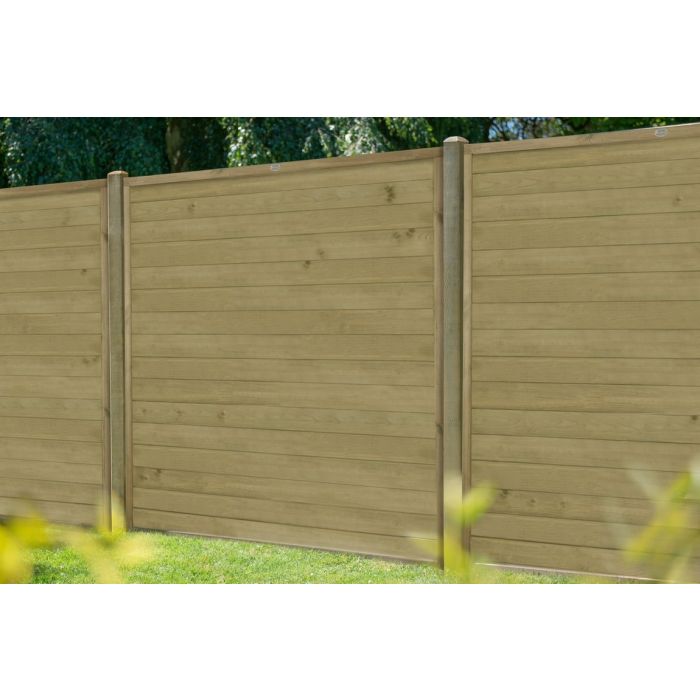 Forest Horizontal T&G Fence Panel 6ft x 6ft (1.83m x 1.83m) Treated Timber (Pack of 4)