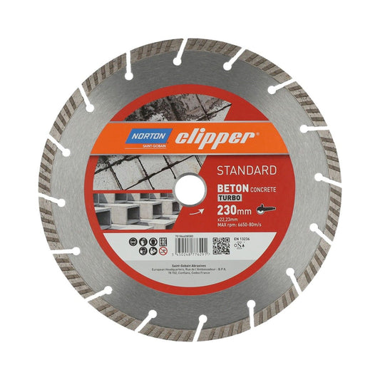 Norton Clipper Diamond Blade for Concrete 230 x 22.23mm Red