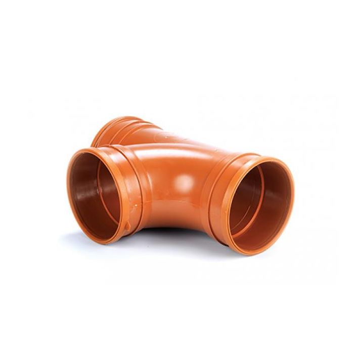 PolySewer Equal Junction - 150mm x 90deg - Terracotta - PS623 (Inc Seal)