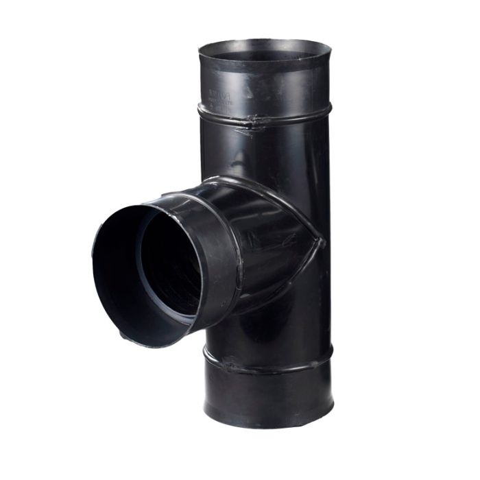 Naylor MetroDrain 90deg T Junction - 150 x 150mm - Black