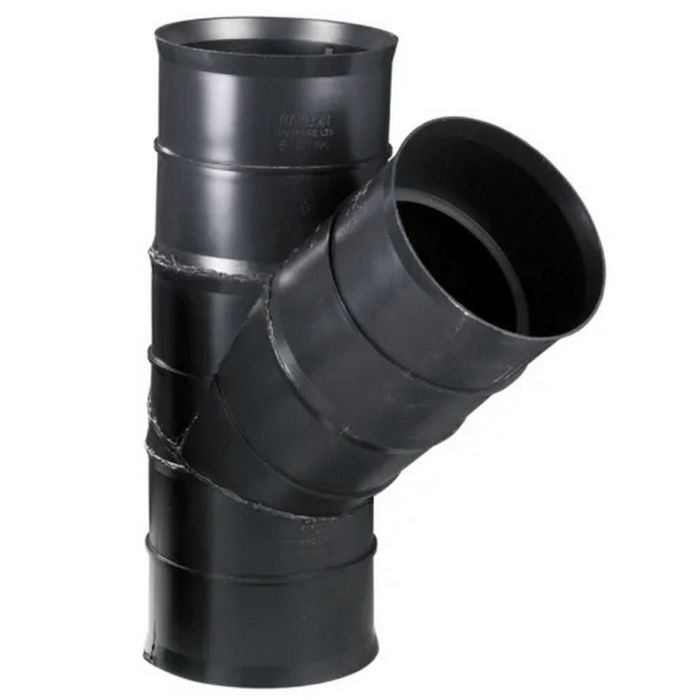 Naylor MetroDrain 45deg Y Junction Socketed - 225 x 225mm - Black