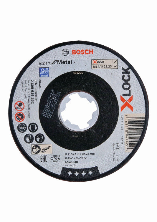 Bosch X-Lock Metal Cutting Disc 115mm x 1.6mm (Priced per single disc)