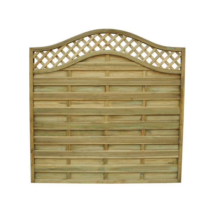 Forest Decorative Europa Prague Fence Panel 1.8m x 1.8m Treated Timber (Pack of 3)