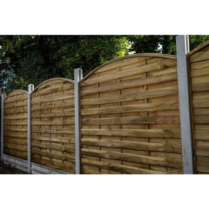 Forest Pressure Treated Decorative Dome Top Fence Panel 1.8m x 1.8m - Pack of 5