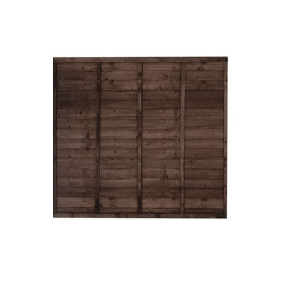 Forest Pressure Treated Superlap Fence Panel 6ft x 5ft 6in (1.83m x 1.68m) Brown - Pack of 3