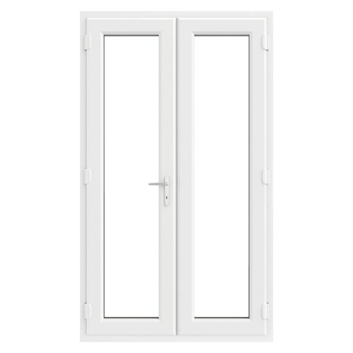 Crystal uPVC French Door (Left Hand Master) incl. 150mm Cill 1190 x 2090mm Clear - White