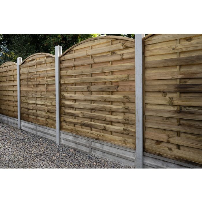 Forest Pressure Treated Decorative Dome Top Fence Panel 1.8m x 1.8m - Pack of 3