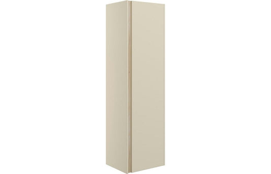 Kingston Wall Hung 1 Door Tall Unit 350mm - Matt Cotton & Oak Effect