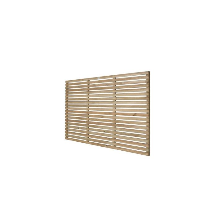 Forest Contemporary Slatted Fence Panel 1.8m x 1.2m Treated Timber (Pack of 3)