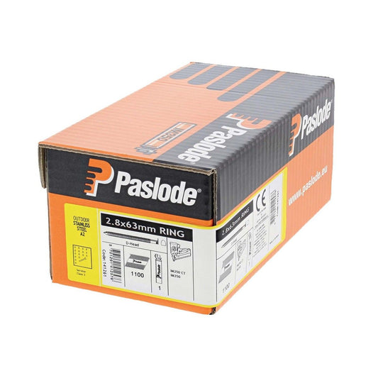 Paslode Impulse Nail Handy Pack RG 63 x 2.8mm Stainless Steel (Pack of 1100)