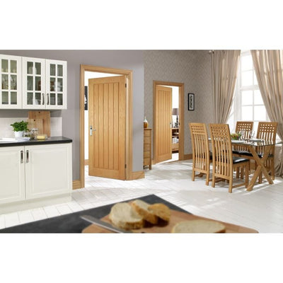 Mexicano Solid Core Internal Door - Unfinished - 1981 x 762mm Oak OMEX30