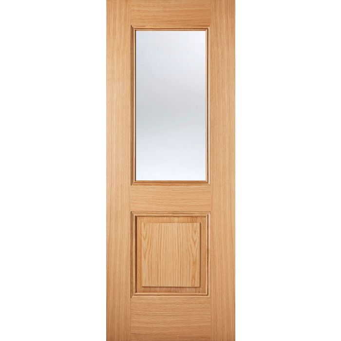 LPD Arnhem 1P 1L Glazed Internal Door 1981 x 762mm Pre-Finished Oak