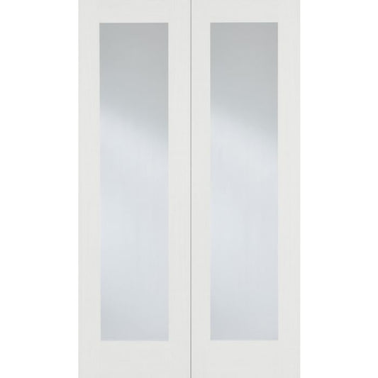 LPD Pattern 20 Glazed Internal Door Pairs 1981 x 914mm Primed White