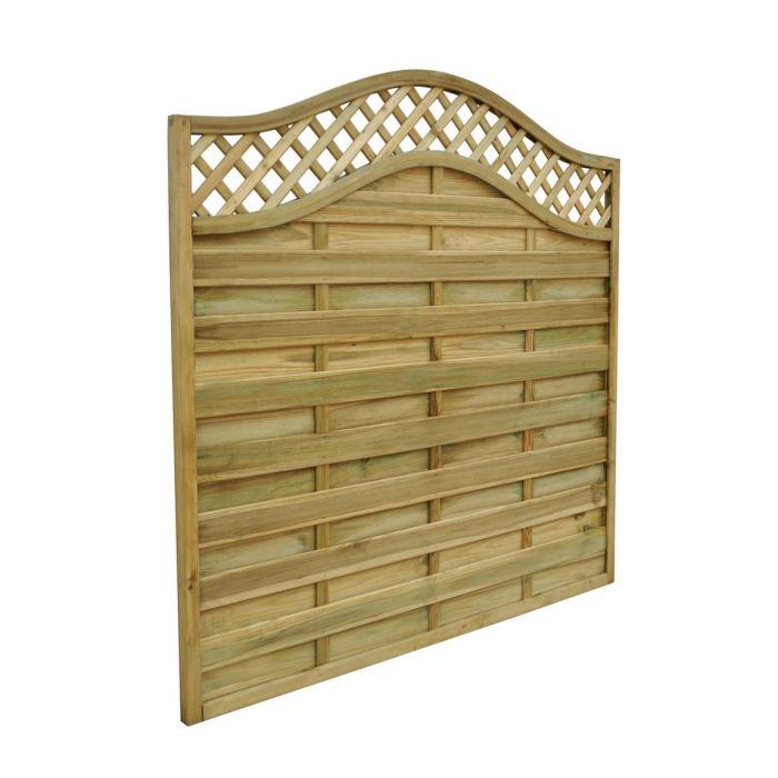 Forest Decorative Europa Prague Fence Panel 1.8m x 1.8m Treated Timber (Pack of 4)
