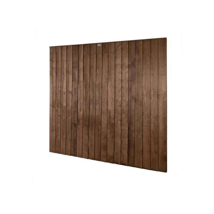 Forest Pressure Treated Closeboard Fence Panel 6ft x 6ft (1.83m x 1.83m) Brown - Pack of 3