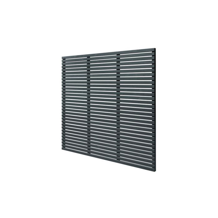 Forest Contemporary Slatted Fence Panel 1.8m x 1.81m Treated Anthracite Grey (Pack of 3)