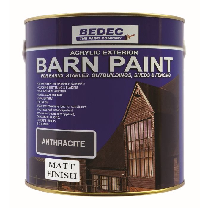 Bedec Exterior Barn Paint 2.5ltr Matt Anthracite
