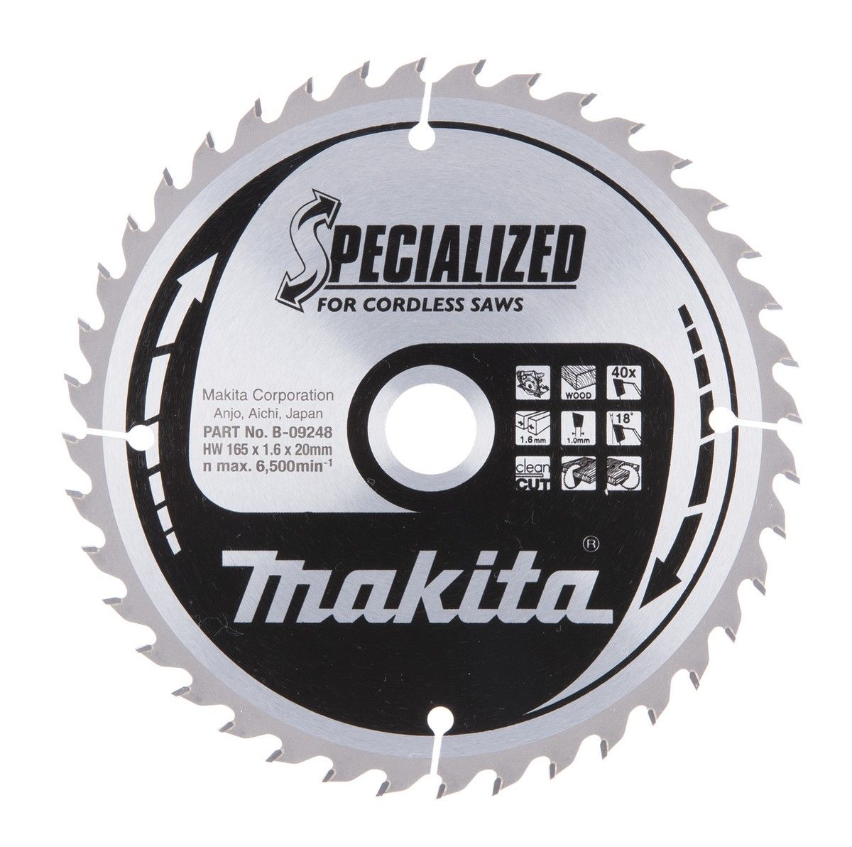 Makita Circular Saw Blade 40T 165 x 20 x 1.6mm