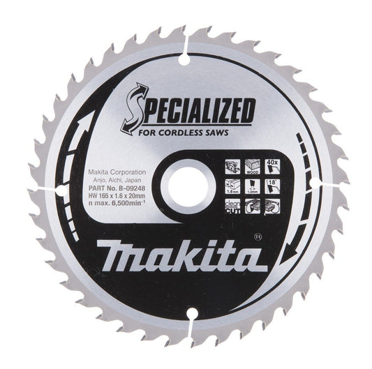 Makita Circular Saw Blade 40T 165 x 20 x 1.6mm