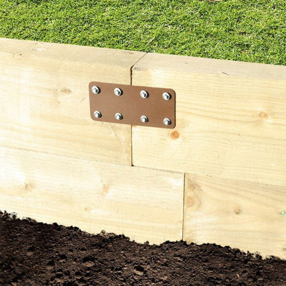 Short Internal Sleeper Support Plate (Straight/Flat) 170mm No.4718 - Brown