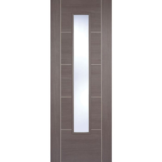 LPD Vancouver 1L Glazed Internal Door 1981 x 838mm Pre-Finished Medium Grey Laminate