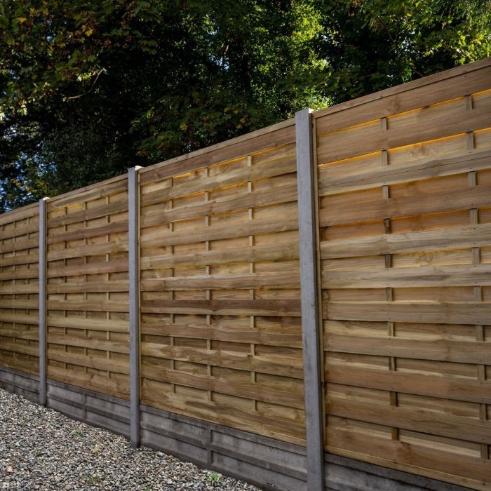 Forest Pressure Treated Decorative Flat Top Fence Panel 1.8m x 1.8m - Pack of 3