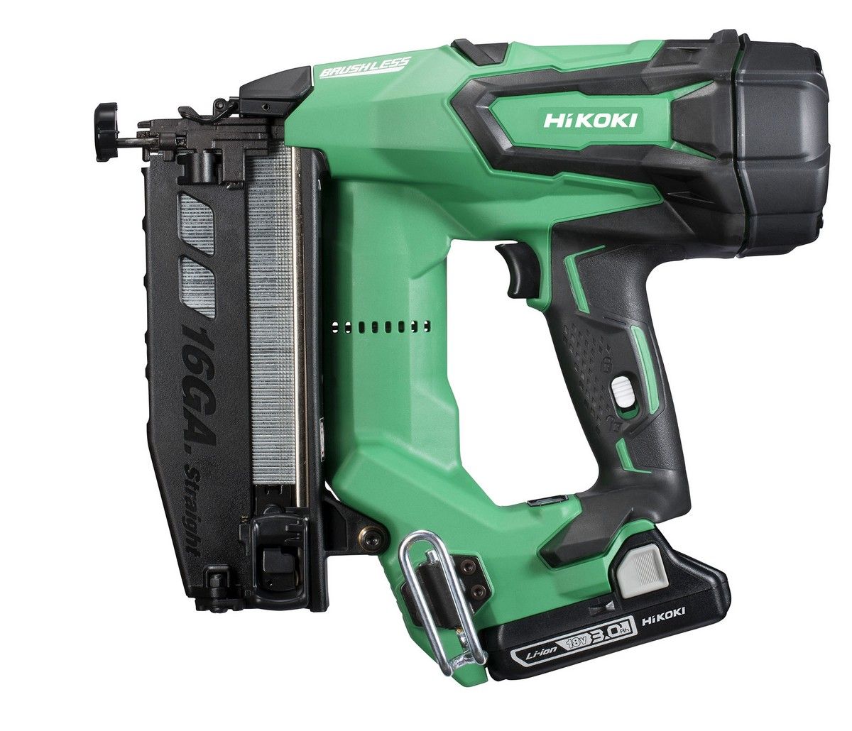 HiKOKI Brushless/Gasless 2nd Fix Nailer - Inc 2 Batteries