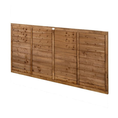 Forest Pressure Treated Superlap Fence Panel 6ft x 3ft (1.83m x 0.91m) Brown - Pack of 3