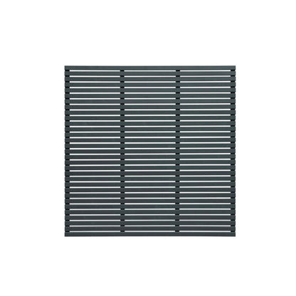 Forest Contemporary Slatted Fence Panel 1.8m x 1.81m Treated Anthracite Grey (Pack of 5)