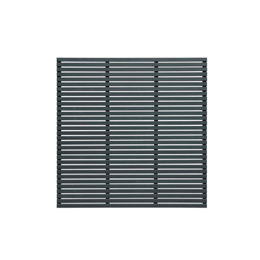 Forest Contemporary Slatted Fence Panel 1.8m x 1.81m Treated Anthracite Grey (Pack of 4)