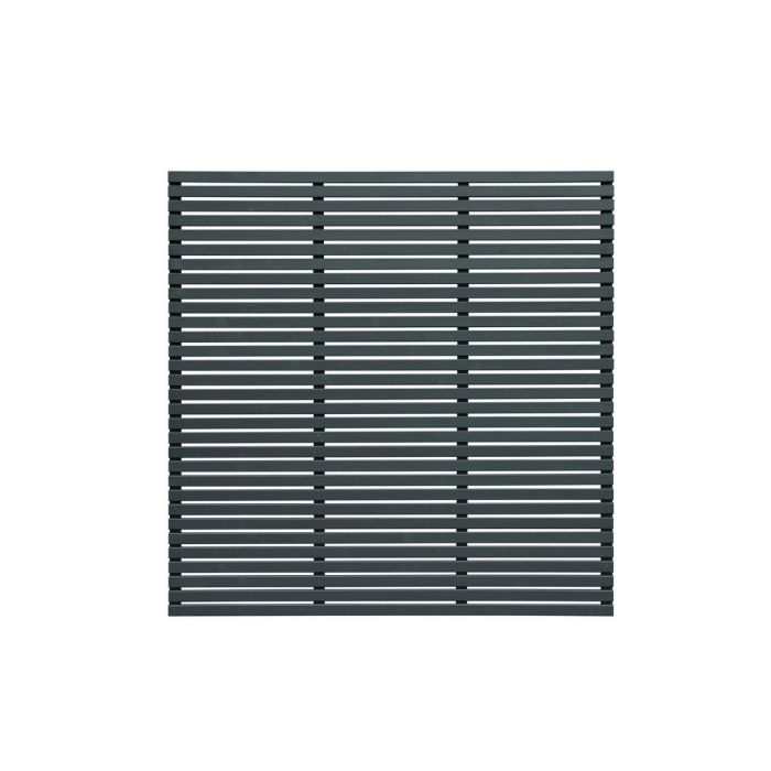 Forest Contemporary Slatted Fence Panel 1.8m x 1.81m Treated Anthracite Grey (Pack of 3)